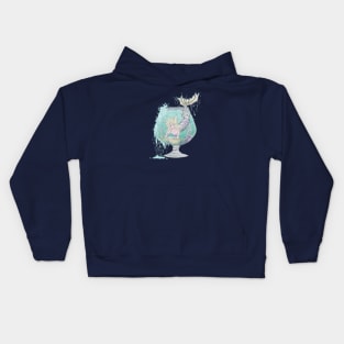 Mermaid toast in the vast ocean Kids Hoodie